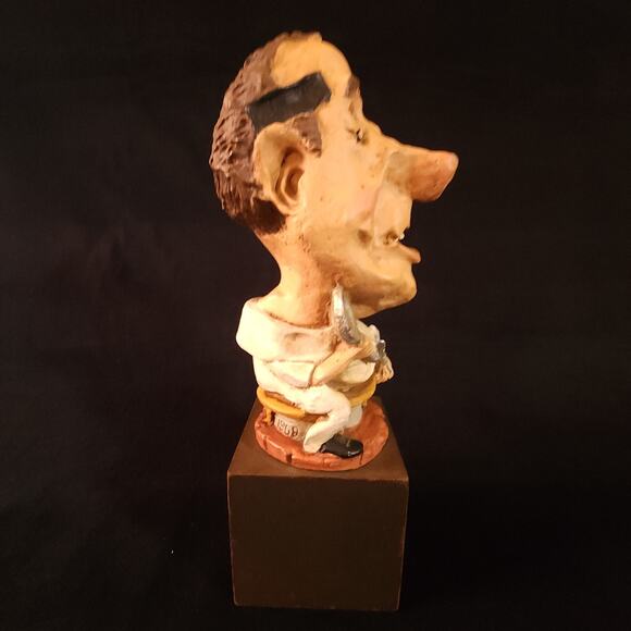 Vintage Rare President Richard Nixon Fine Art Handmade Chalkware Sculpture 1969 - Picture 13 of 16